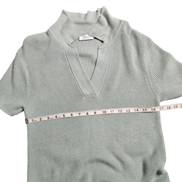 Talbots Haven Well Within Organic Cotton Rib Knit Johnny Collar Dress Size: M - Picture 3 of 5